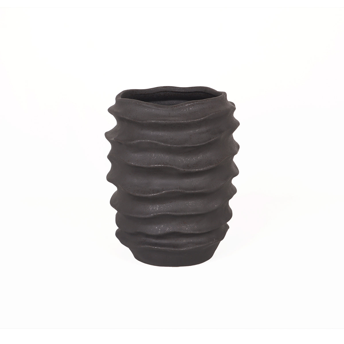 Caverna Ridges Short Vase | Vinoti Living