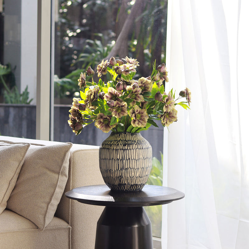 Christmas Rose Green Purple Flower - Accessories | Vinoti Living