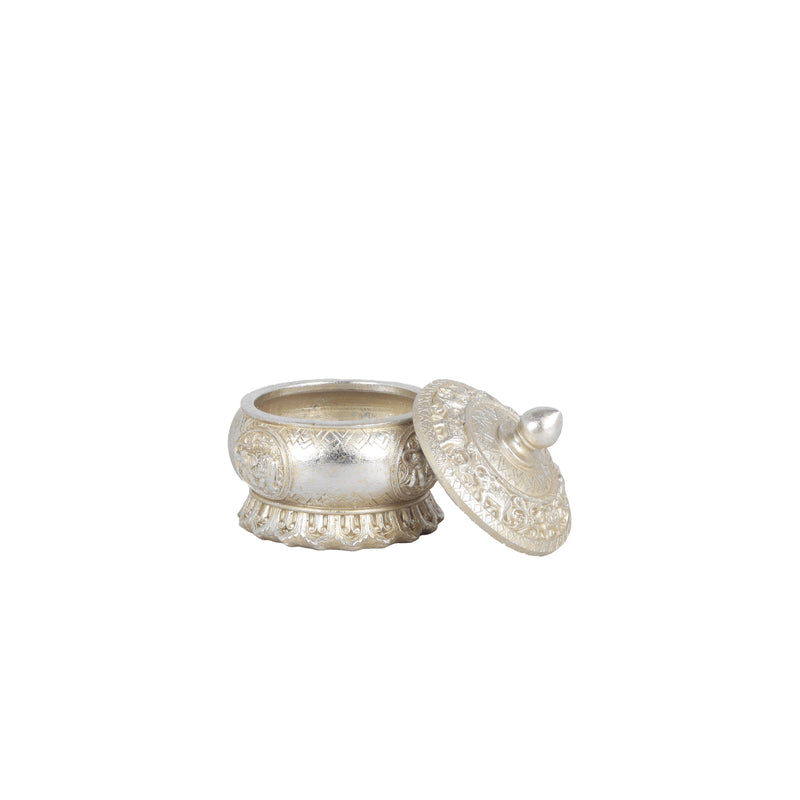 Selva Elephant Silver Jewelry Box | Vinoti Living