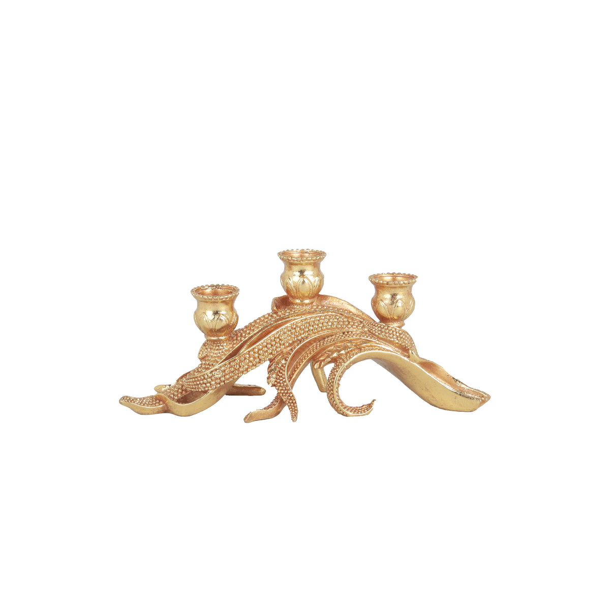 Selva Wheat Gold Candle Holder