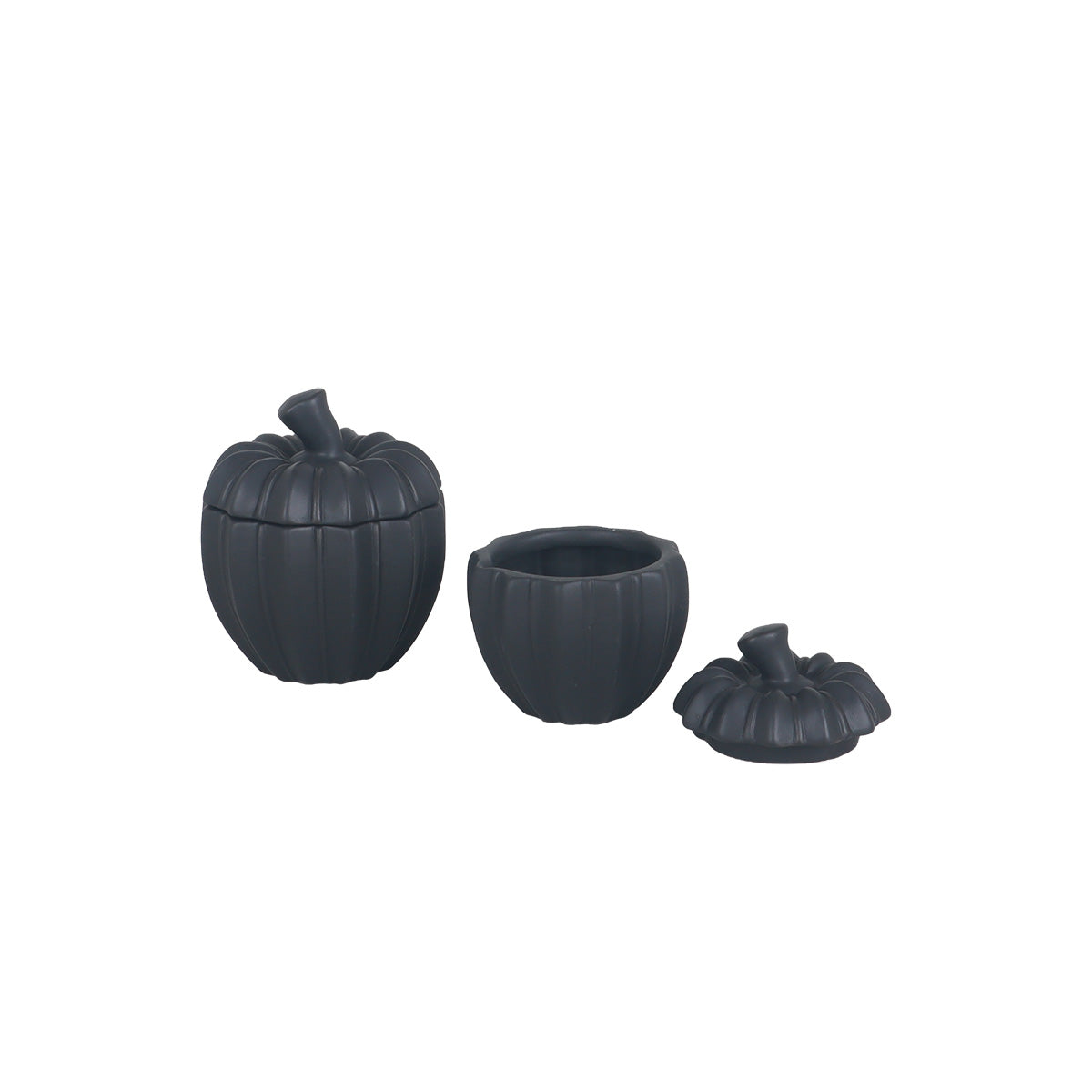 Fiore Pumpkin Large Black - Vases & Centrepieces | Vinoti Living