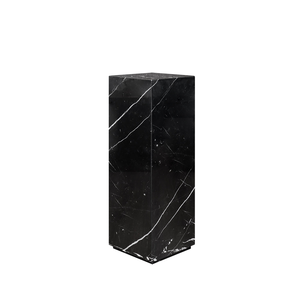 Marble Pedestal - Nero Marquina | Vinoti Living