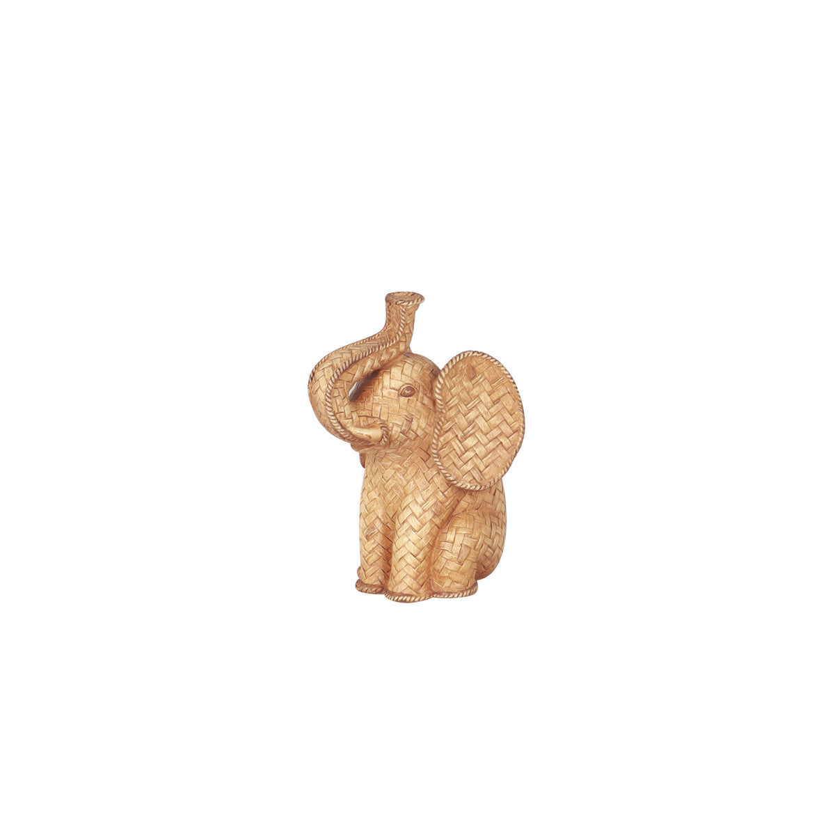 Safari Weave Elephant Small Figurine | Vinoti Living