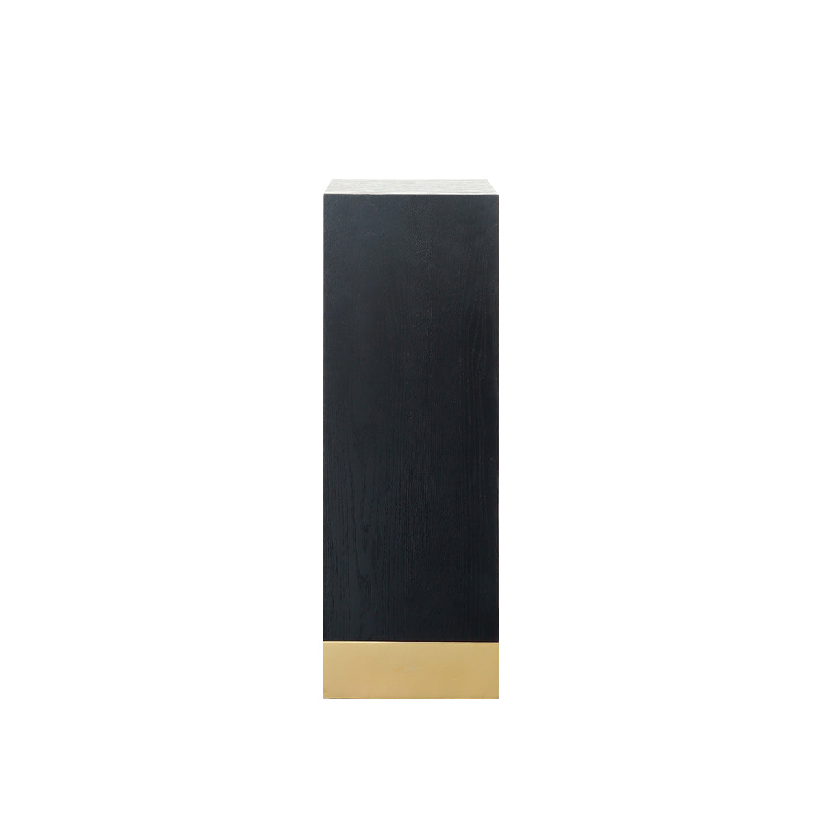Wood Pedestal with Gold Paint Base | Vinoti Living