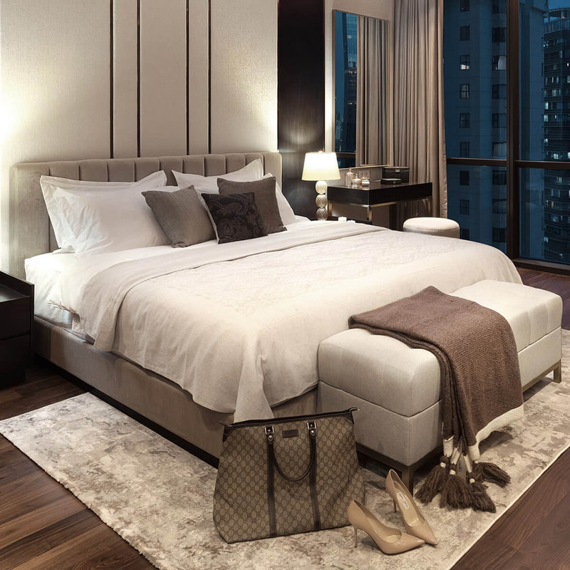 indonesia online furniture - bed with fluting design