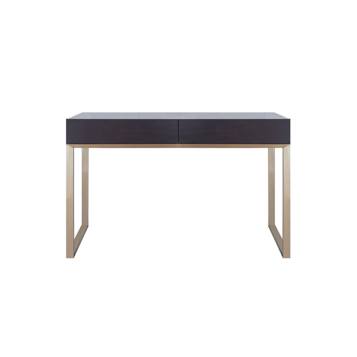 dressing table or desk with gold color legs and two drawers