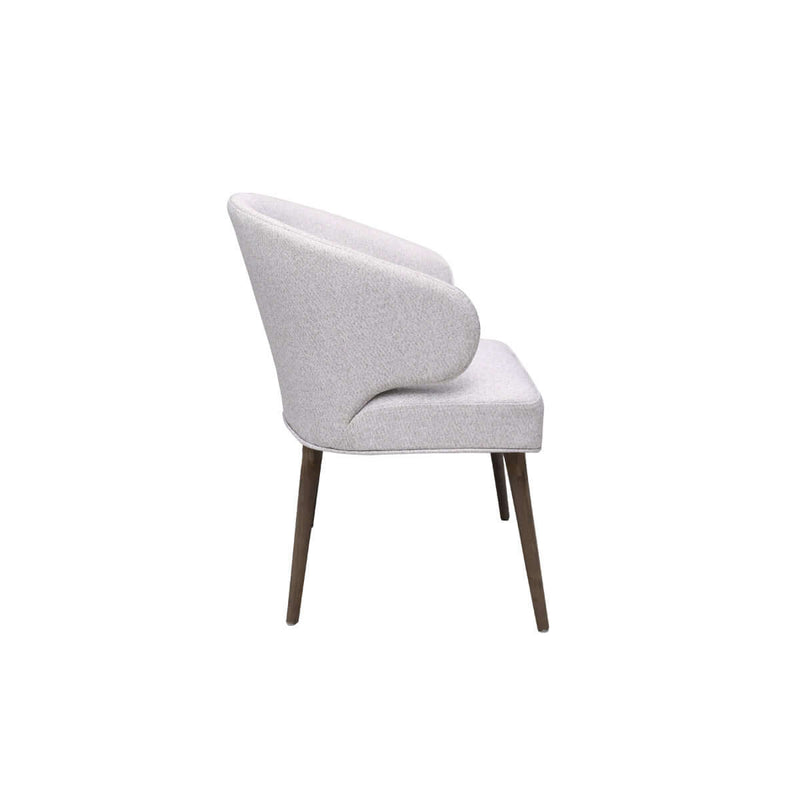 indonesia online furniture - dining chair with curved, lower backrest