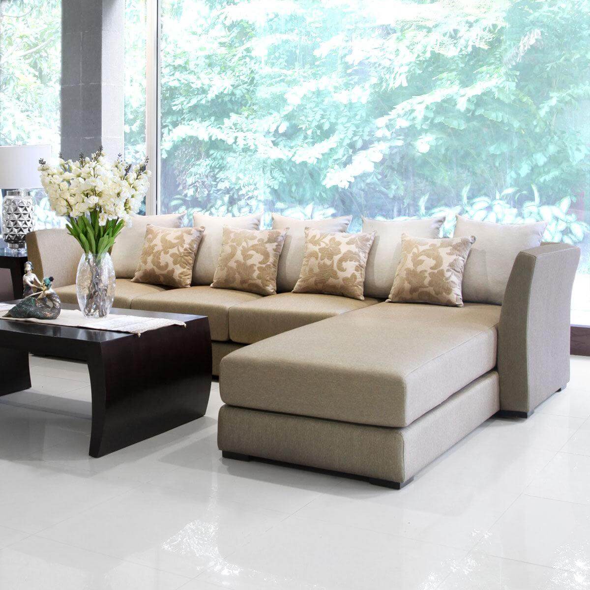 nara l-shape three seat elegant and simple sofa
