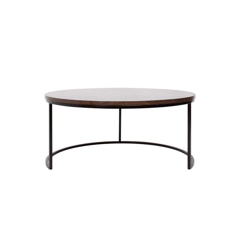 simple and chic silhouete round coffee table