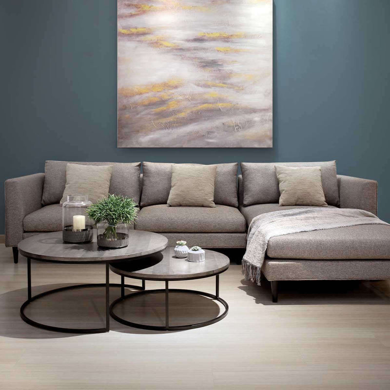 Slimline L-shape 3-seat sofa, simple and chic sofa