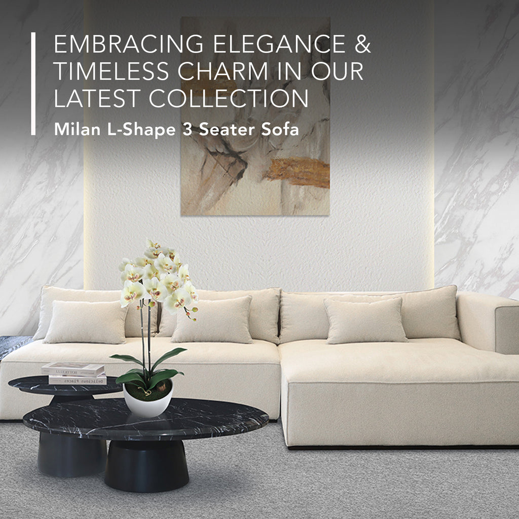 Milan L-Shape 3 Seater Sofa | Embracing Elegance & Timeless Charm in Our Latest Collection