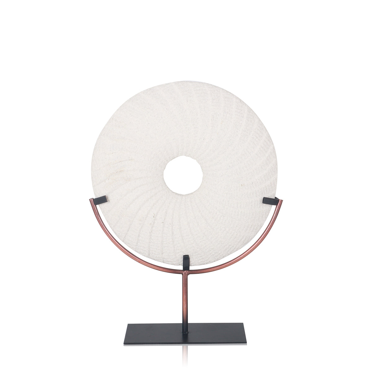 Liora Swirl Disc White Figurine - Accesssories | Vinoti Living