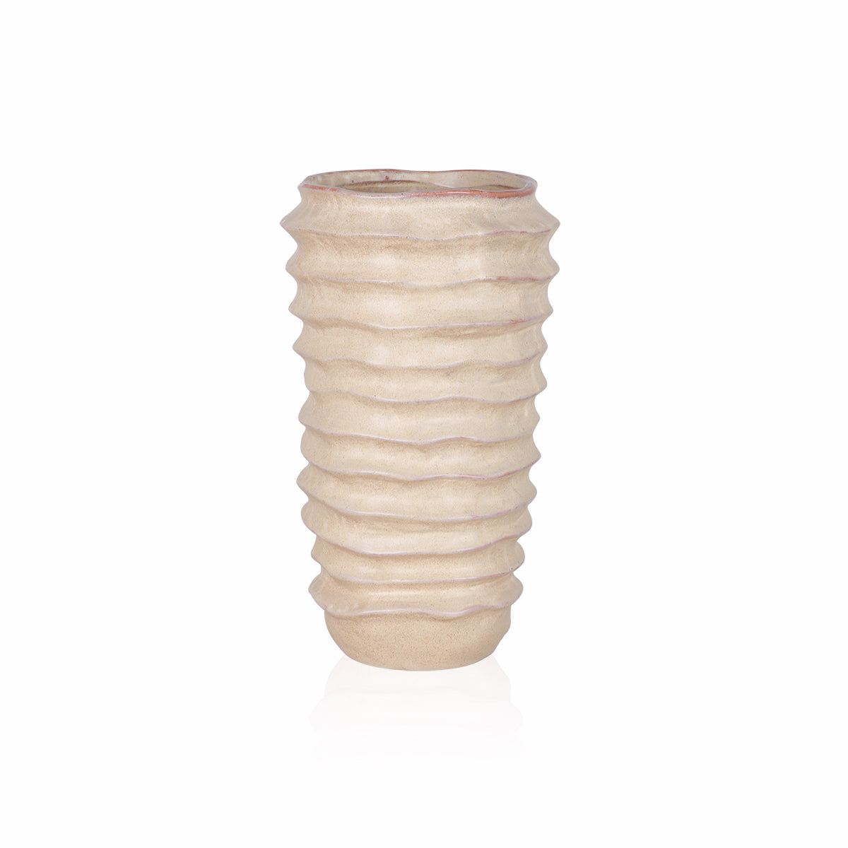 Cala Ridges Tall Vase - Accessories | Vinoti Living