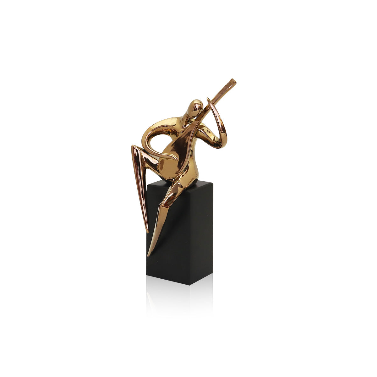 Valle Mandolin Player (A) Copper Figurine | Vinoti Living