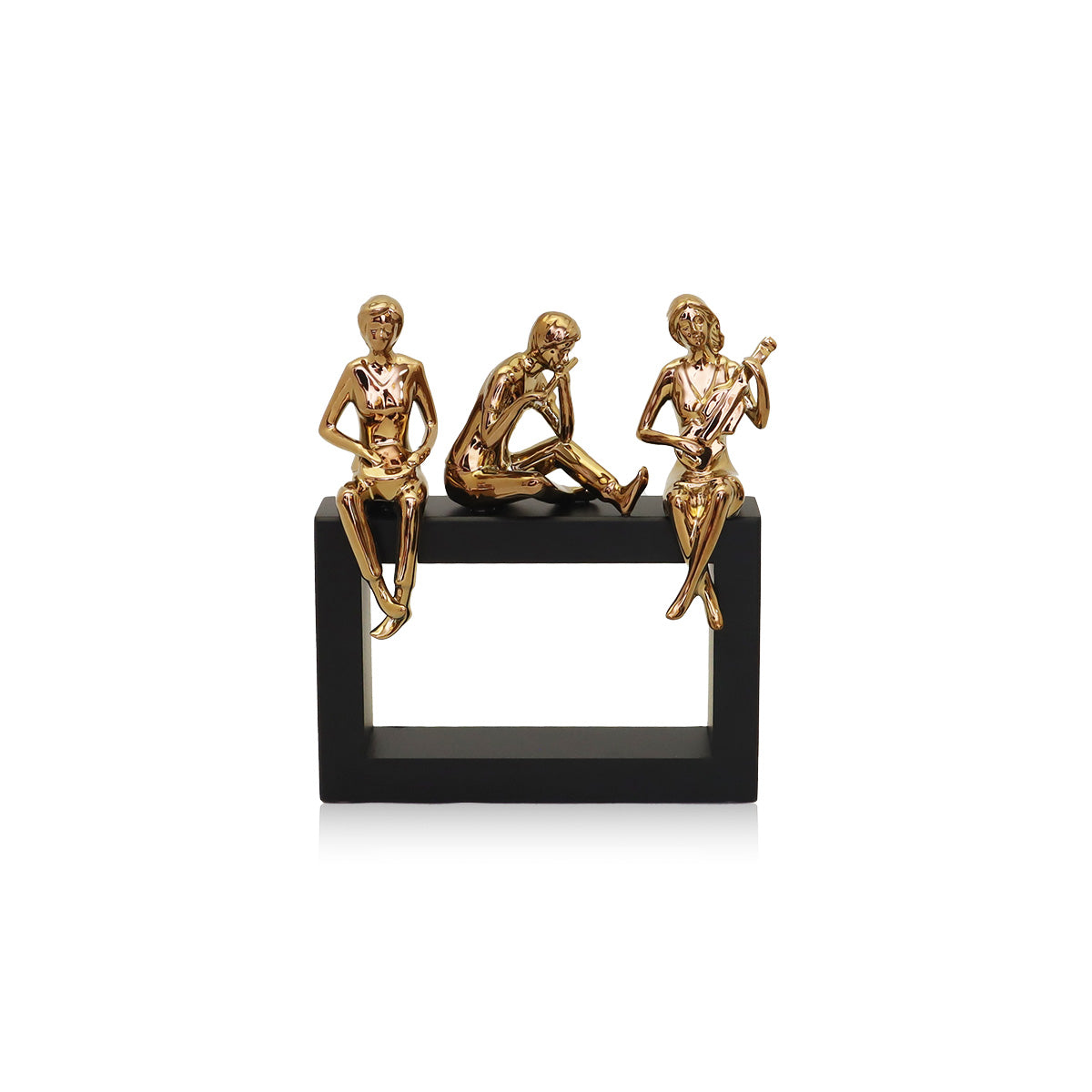 Valle Trio Musicians Copper Figurine | Vinoti Living