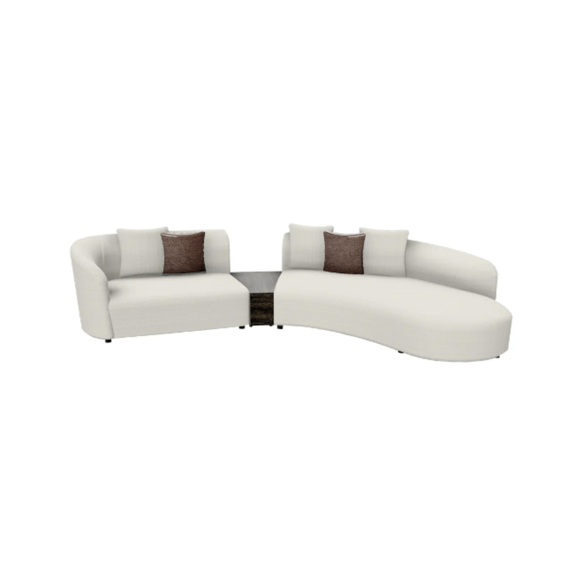 Costa Curve Sofa with Side Table - Online Furniture | Vinoti Living