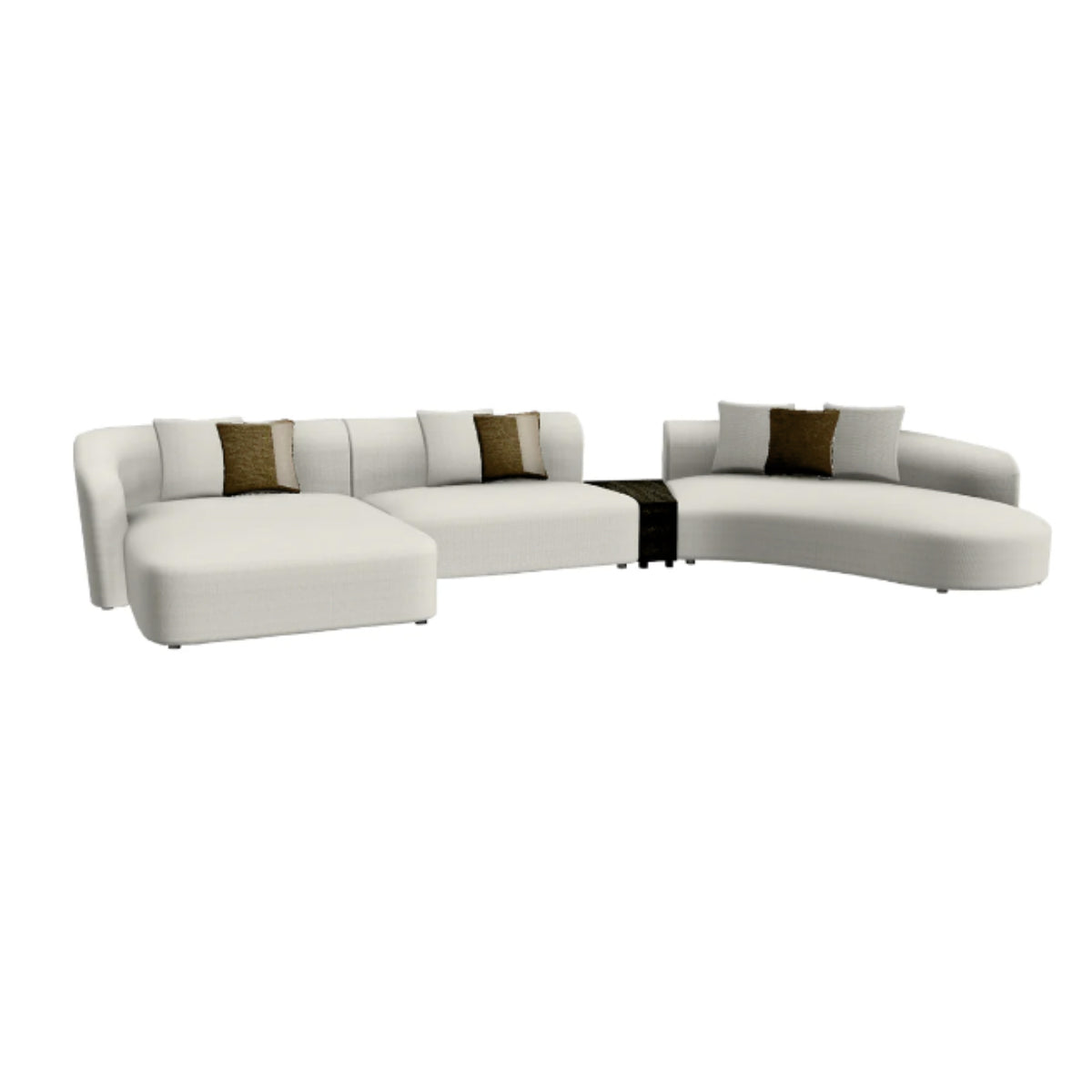 Costa Curve U Shape Sofa with Side Table | Vinoti Living