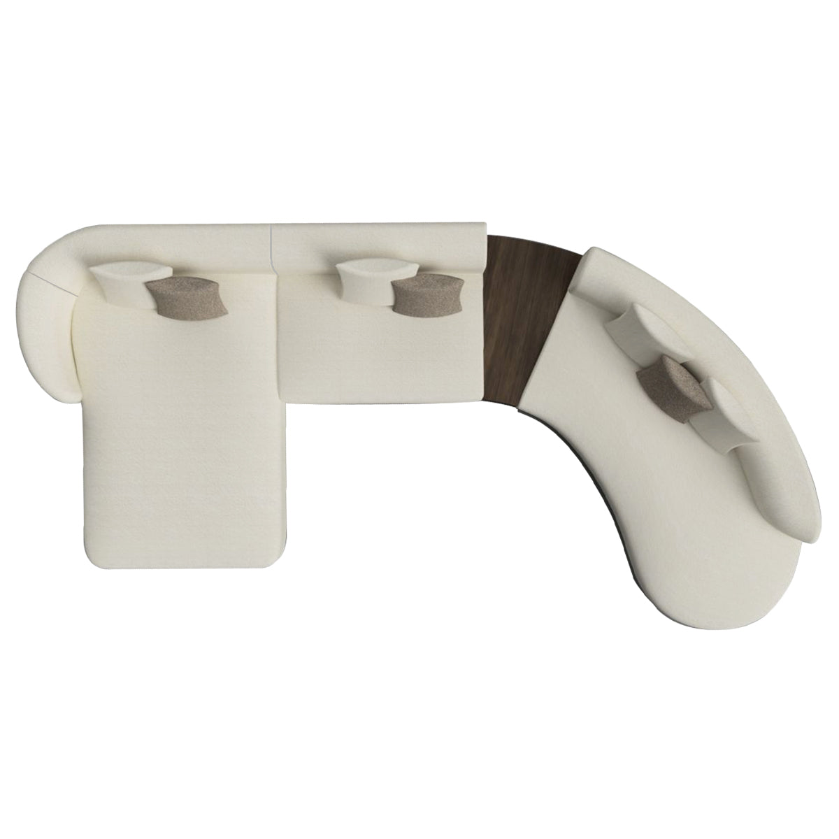 Costa Curve U Shape Sofa with Side Table | Vinoti Living