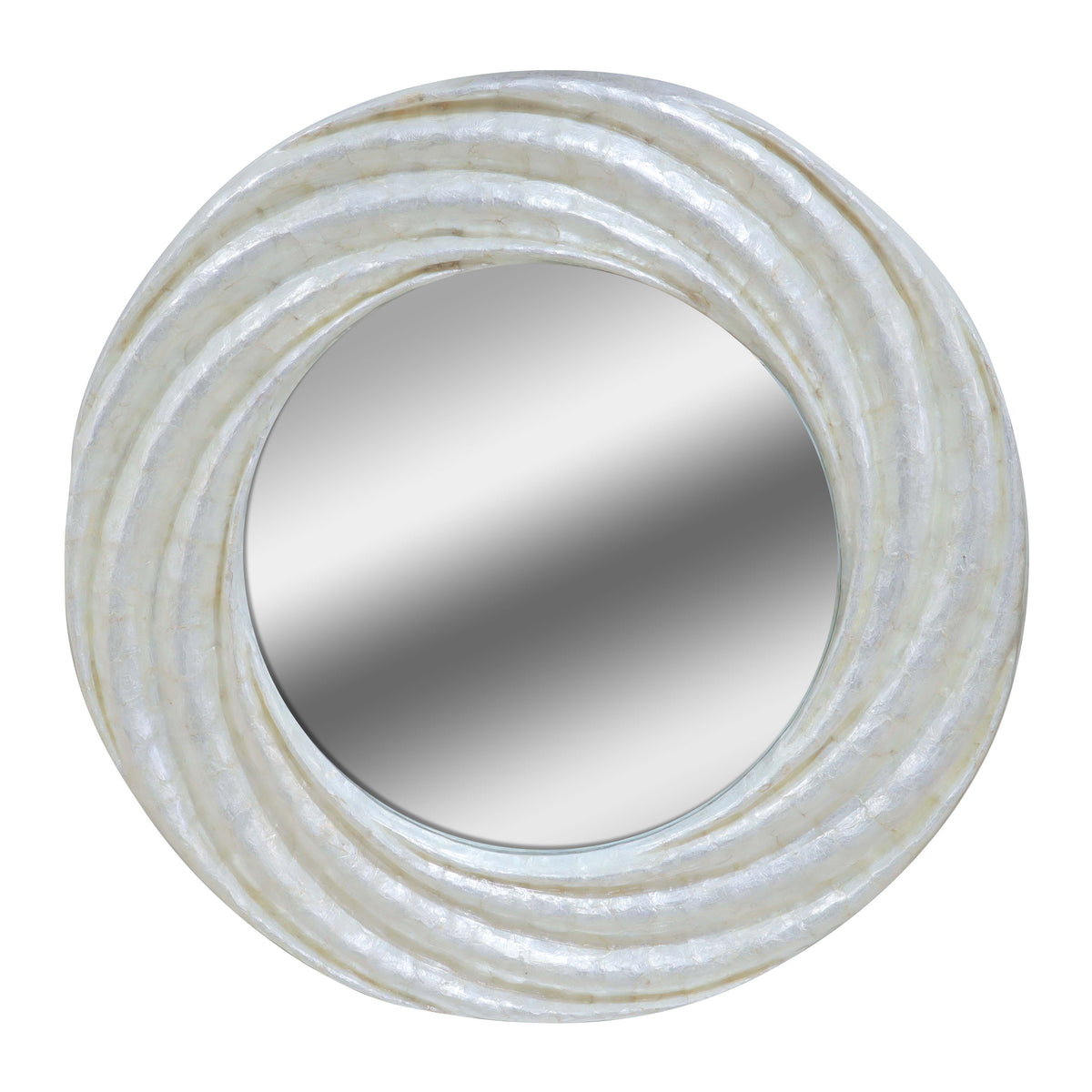 Liora Swirl White Mirror | Vinoti Living