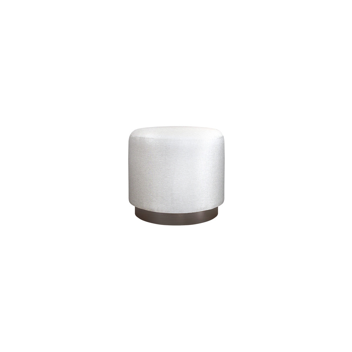 Lyra Round Stainless Steel Ottoman | Vinoti Living