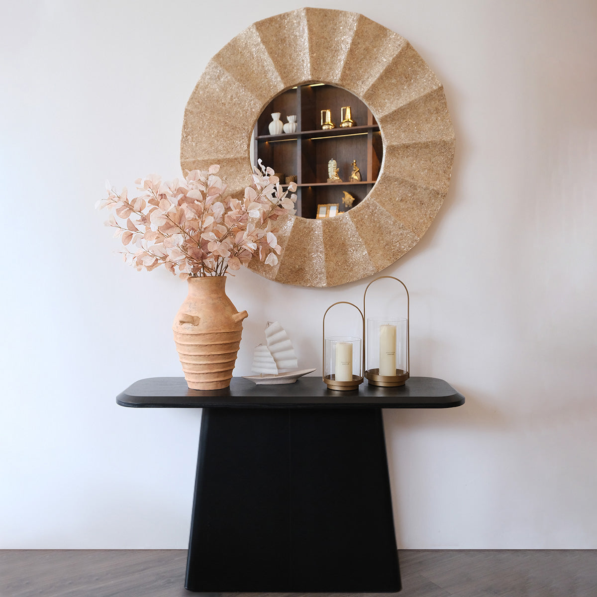 Milan Wood Top Accent Table - Online Furniture | Vinoti Living
