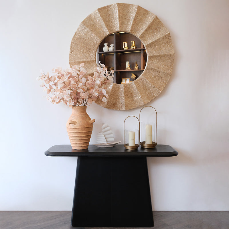 Milan Wood Top Accent Table - Online Furniture | Vinoti Living