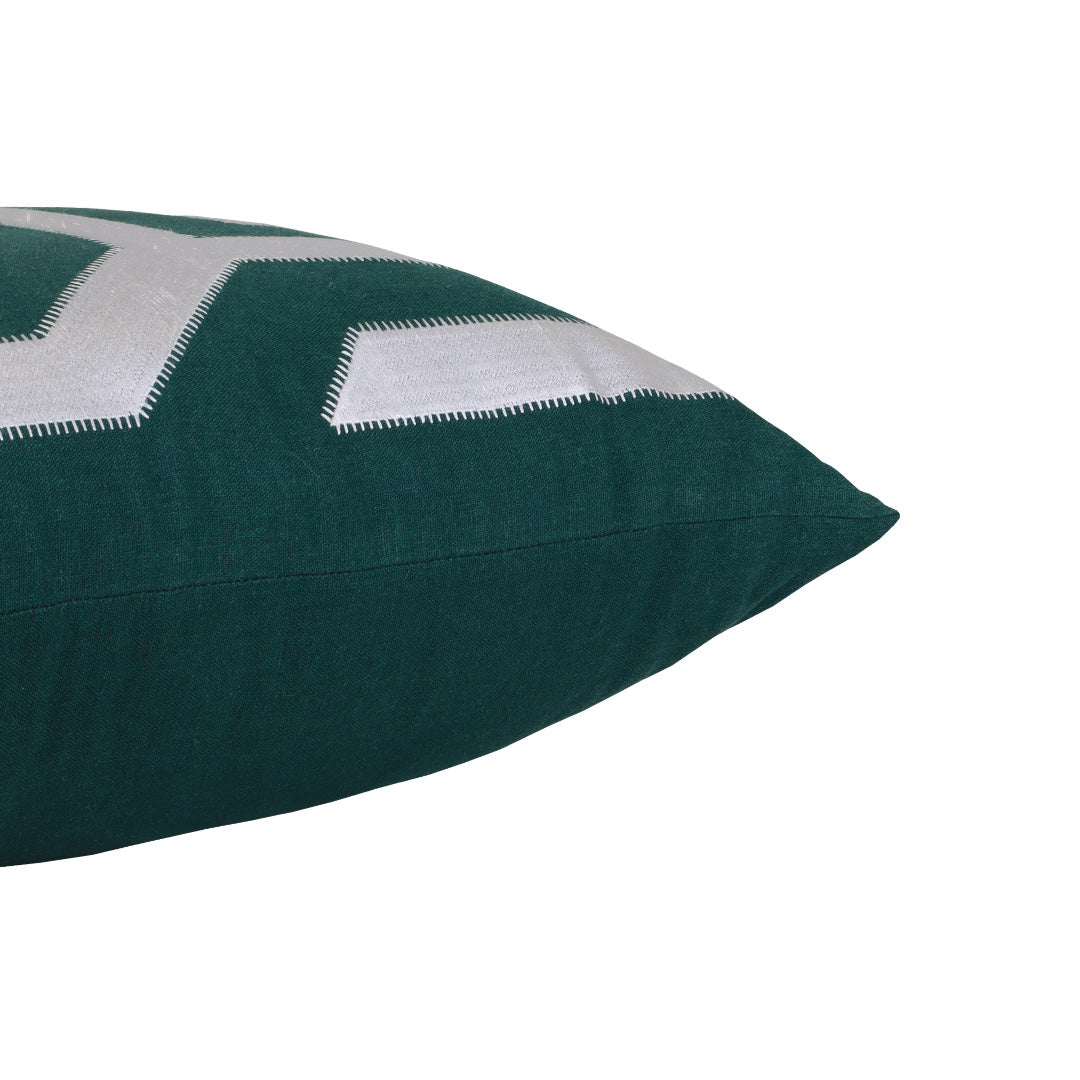 Nora Linea Green Cushion Cover - Accessories | Vinoti Living