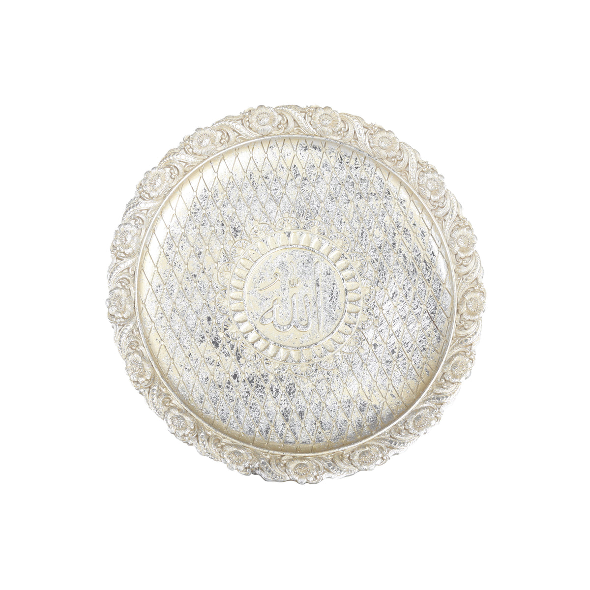 Selva Caligraphy Silver Plate | Vinoti Living