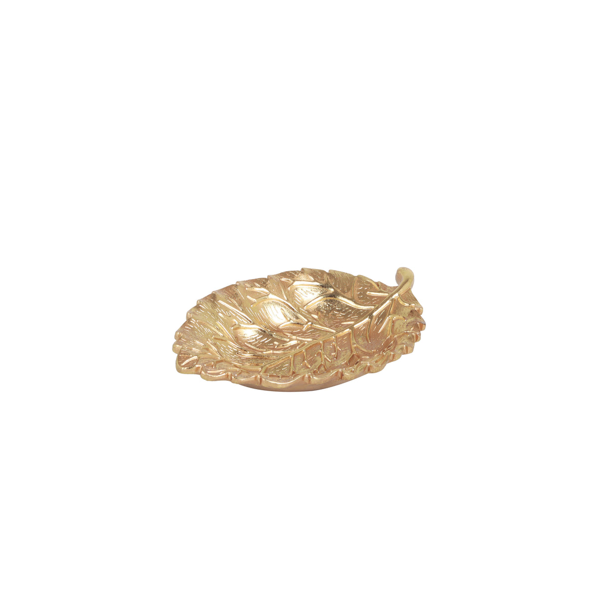 Selva Leaf Gold Tray | Vinoti Living