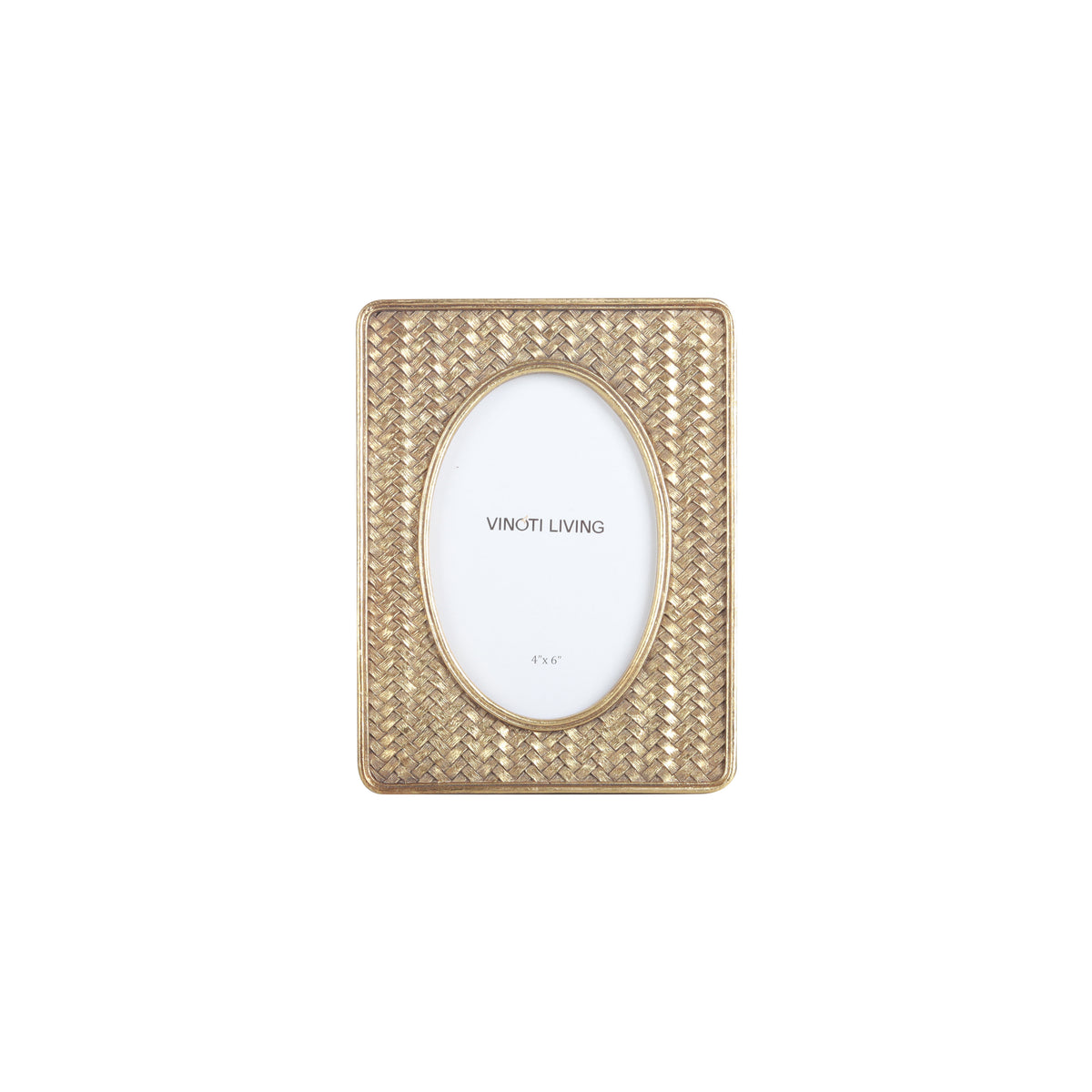 Selva Weave Oval Copper Photo Frame