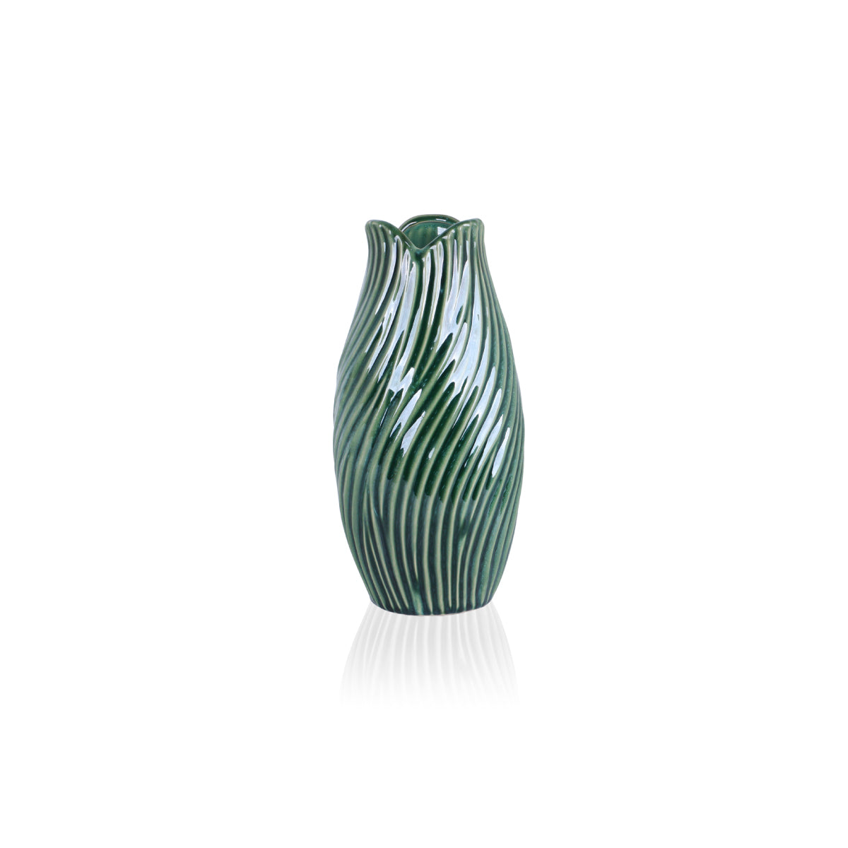 Verdant Swirl Vase - Accessories | Vinoti Living