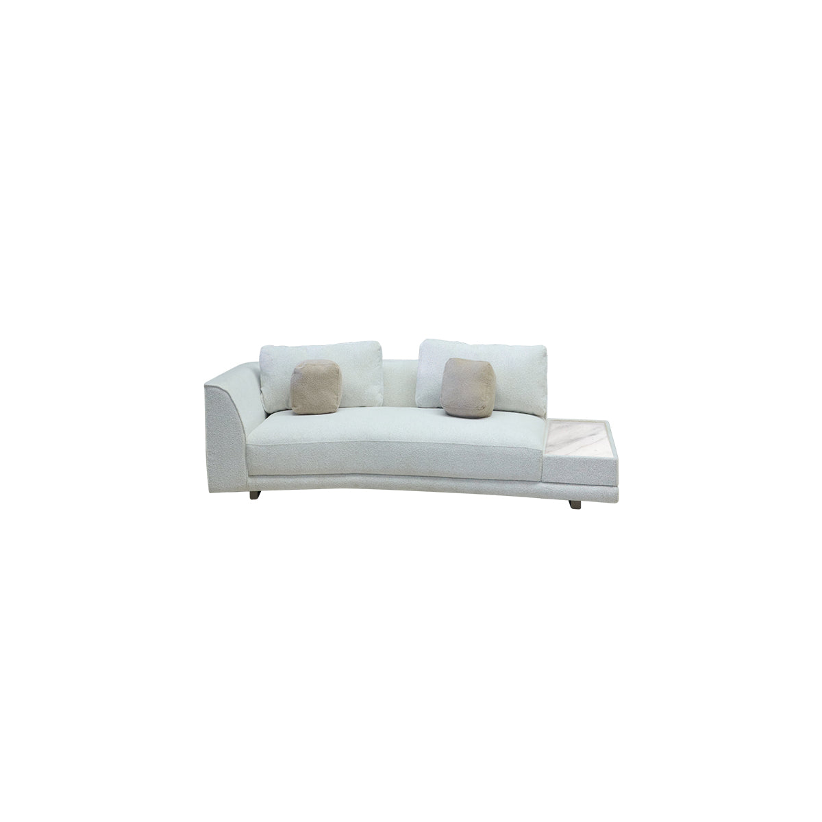 AB Compono 2 Seater 1 Arm Sofa with Marble Top Side Table | Vinoti Living