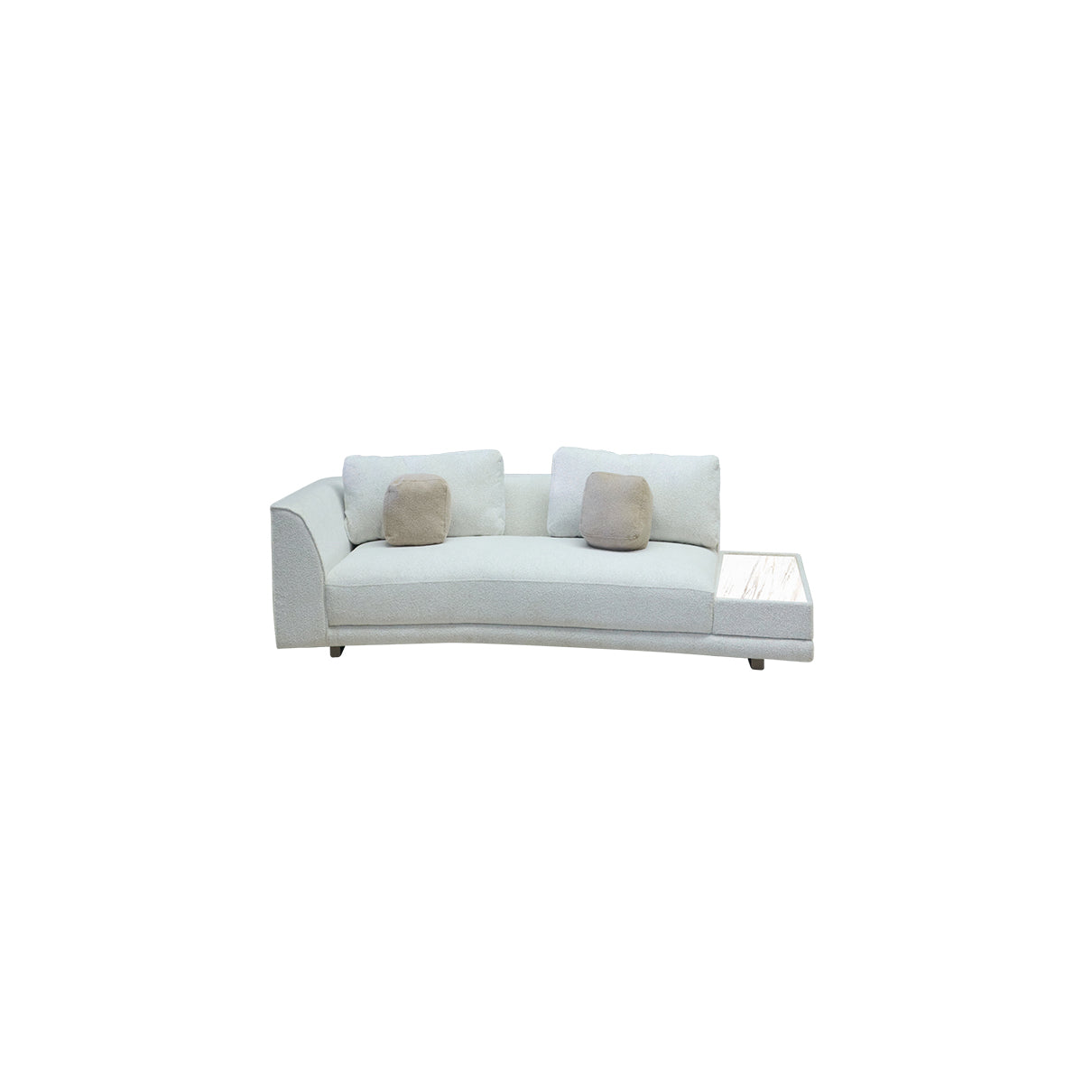 AB Compono 2 Seater 1 Arm Sofa with Sintered Stone Top Side Table | Vinoti Living