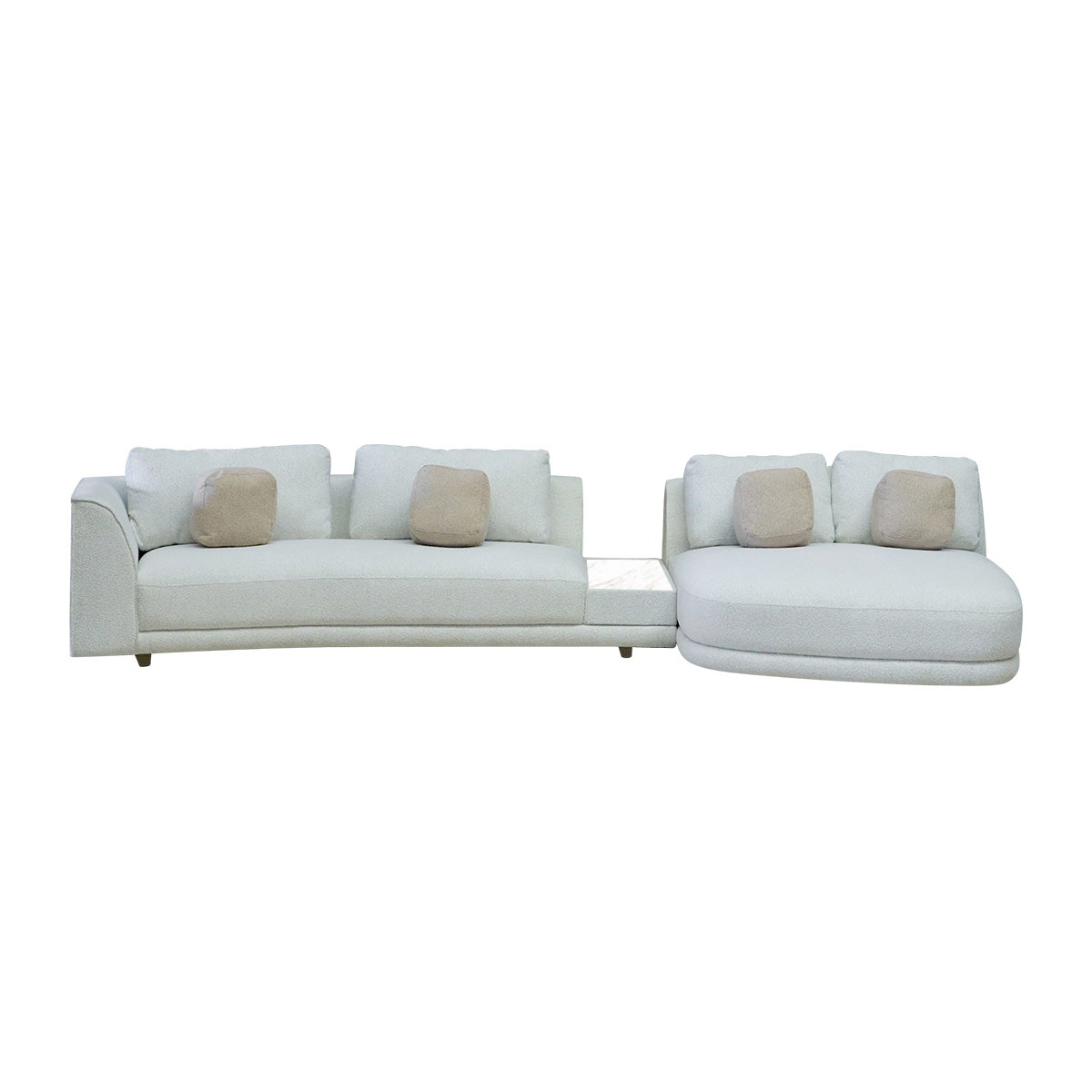AB Compono L-Shape 3 Seater with Palisandro Classico Top Side Table Sofa | Vinoti Living