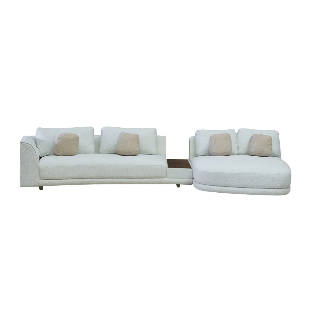 AB Compono L-Shape 3 Seater with Wood Top Side Table Sofa | Vinoti Living