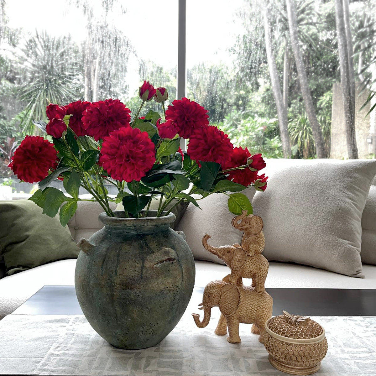 Dahlia Red - Flower | Vinoti Living