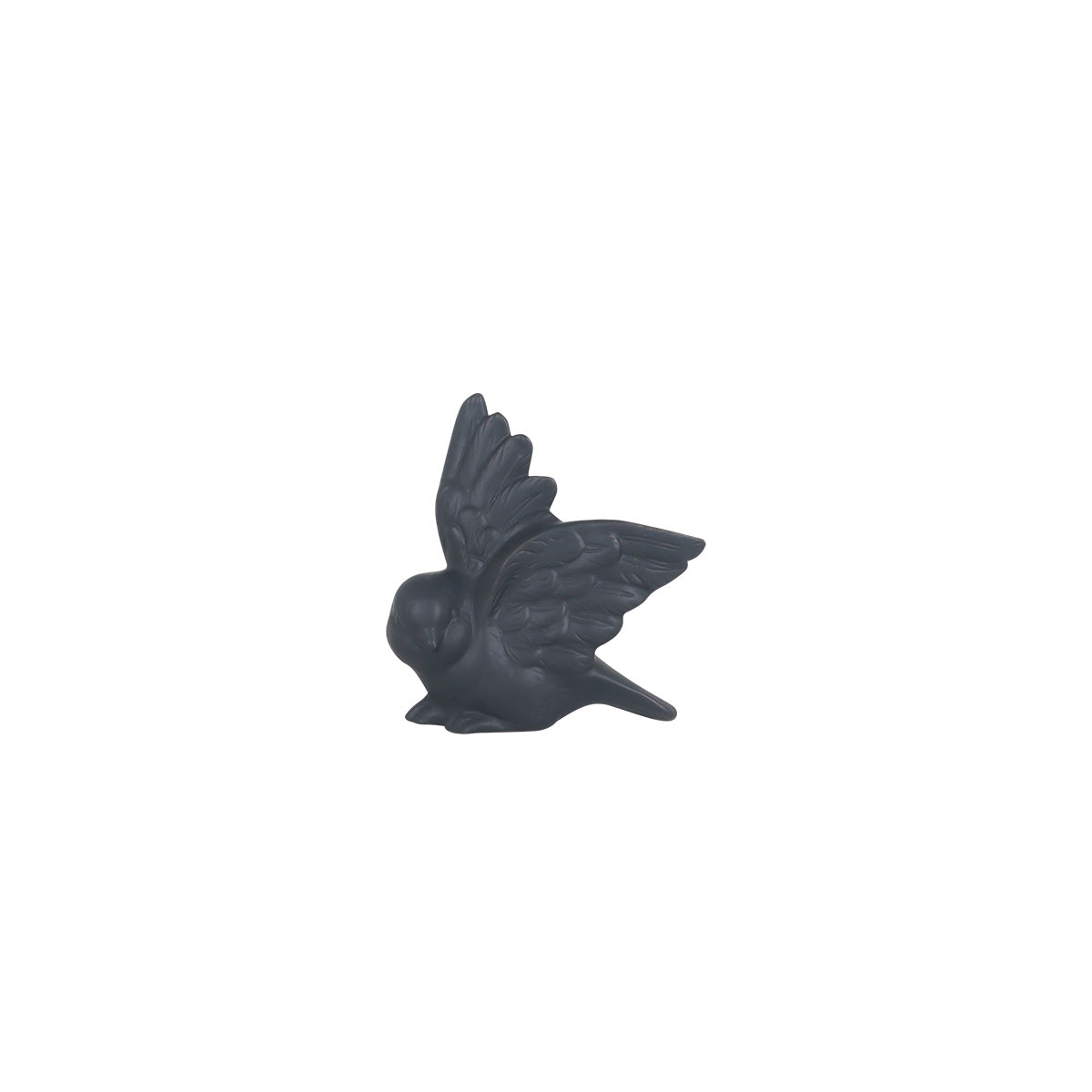 Fiore Bird Small Black - Figurine | Vinoti Living