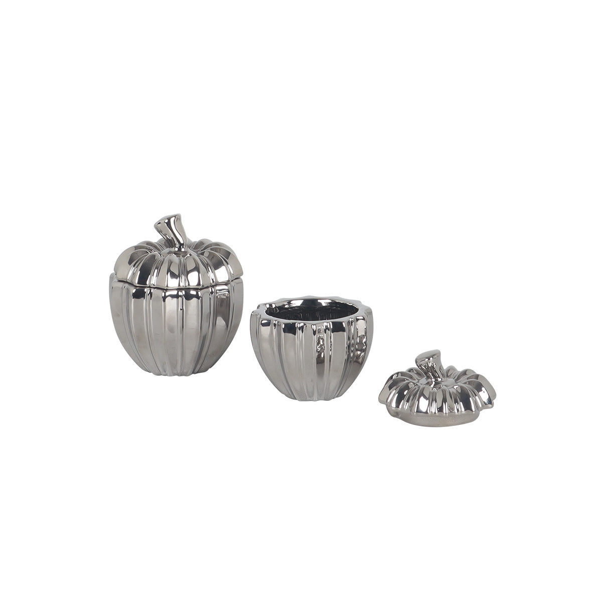 Fiore Pumpkin Small Silver - Vases & Centrepieces | Vinoti Living