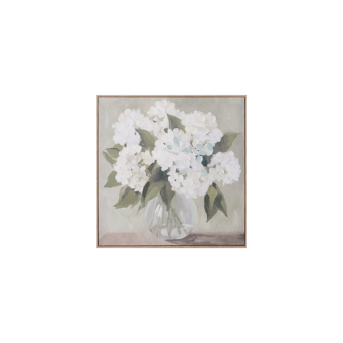 Hermosa White Hydrangea - A Wall Art | Vinoti Living