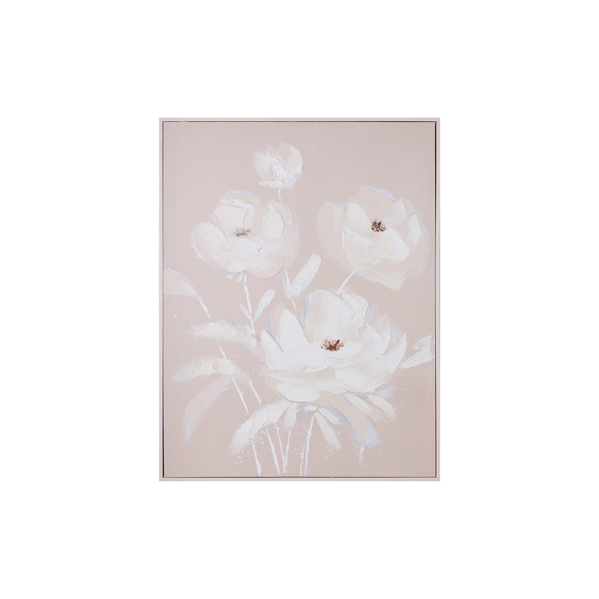 Hermosa White Peony - A Wall Art | Vinoti Living