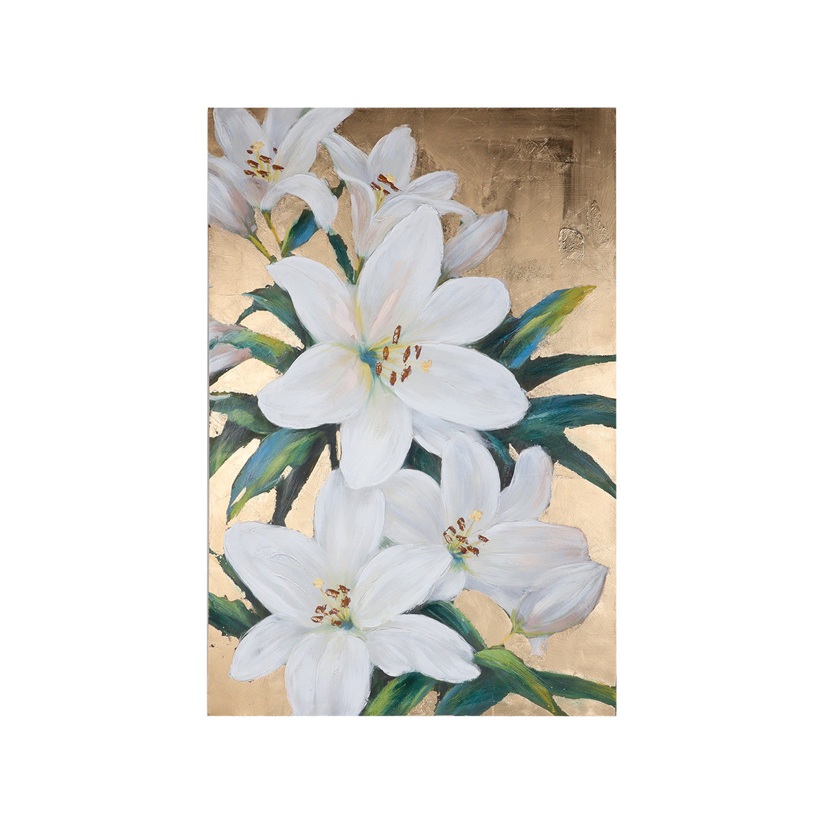 Isula White Lilies Wall Art | Vinoti Living