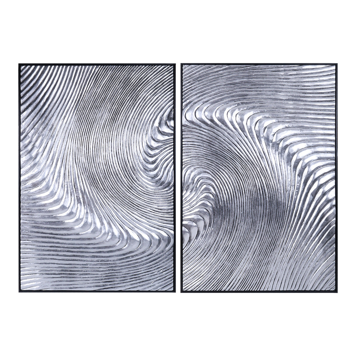 Lega Silver Spiral A & B - Wall Art | Vinoti Living