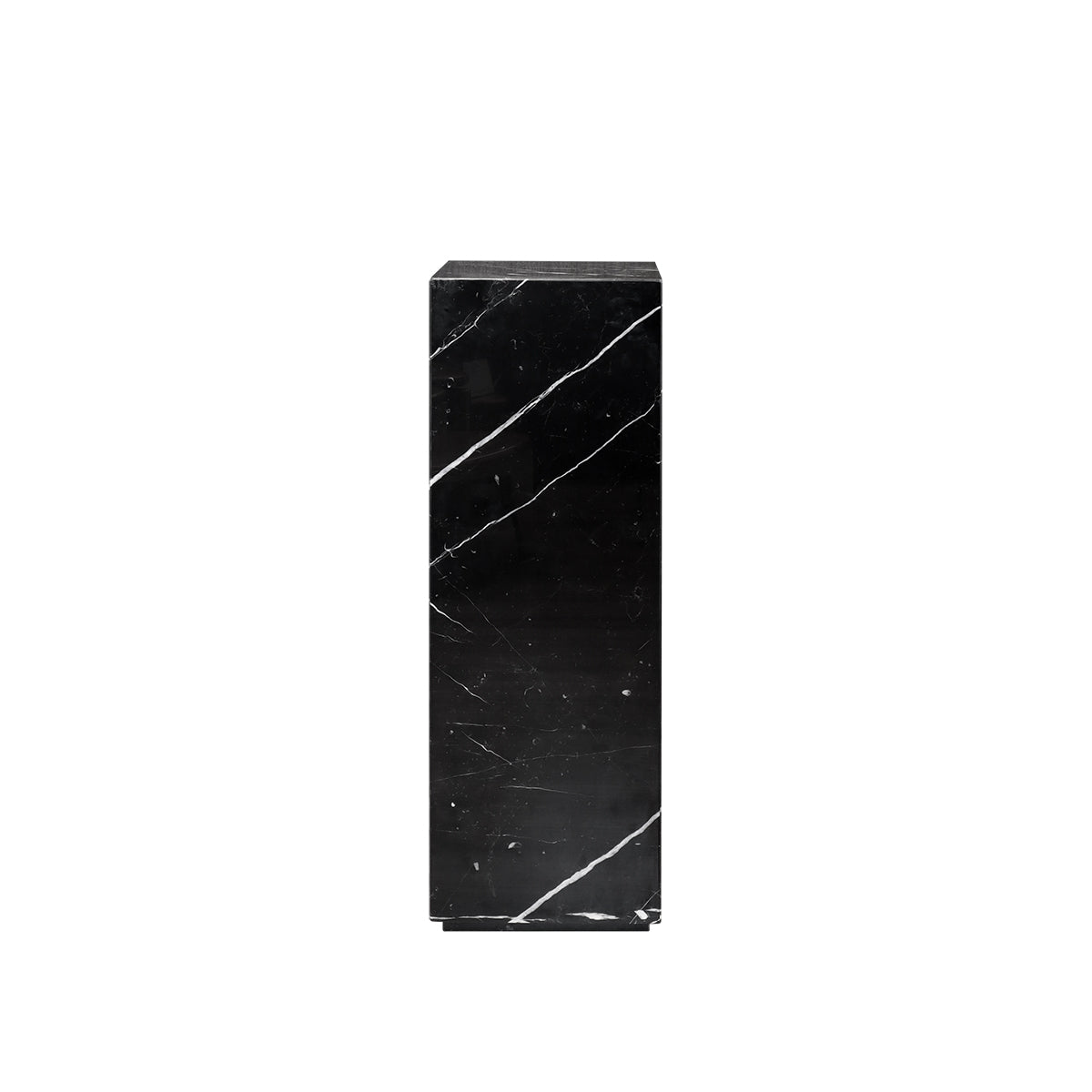Marble Pedestal - Nero Marquina | Vinoti Living