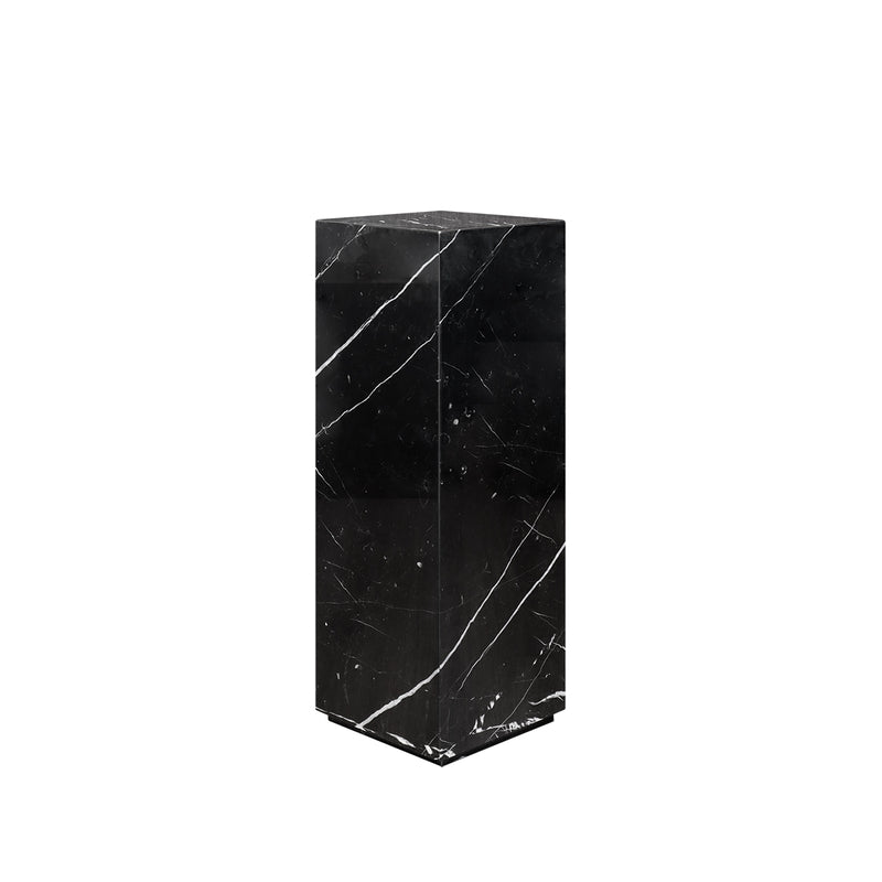 Marble Pedestal - Nero Marquina | Vinoti Living