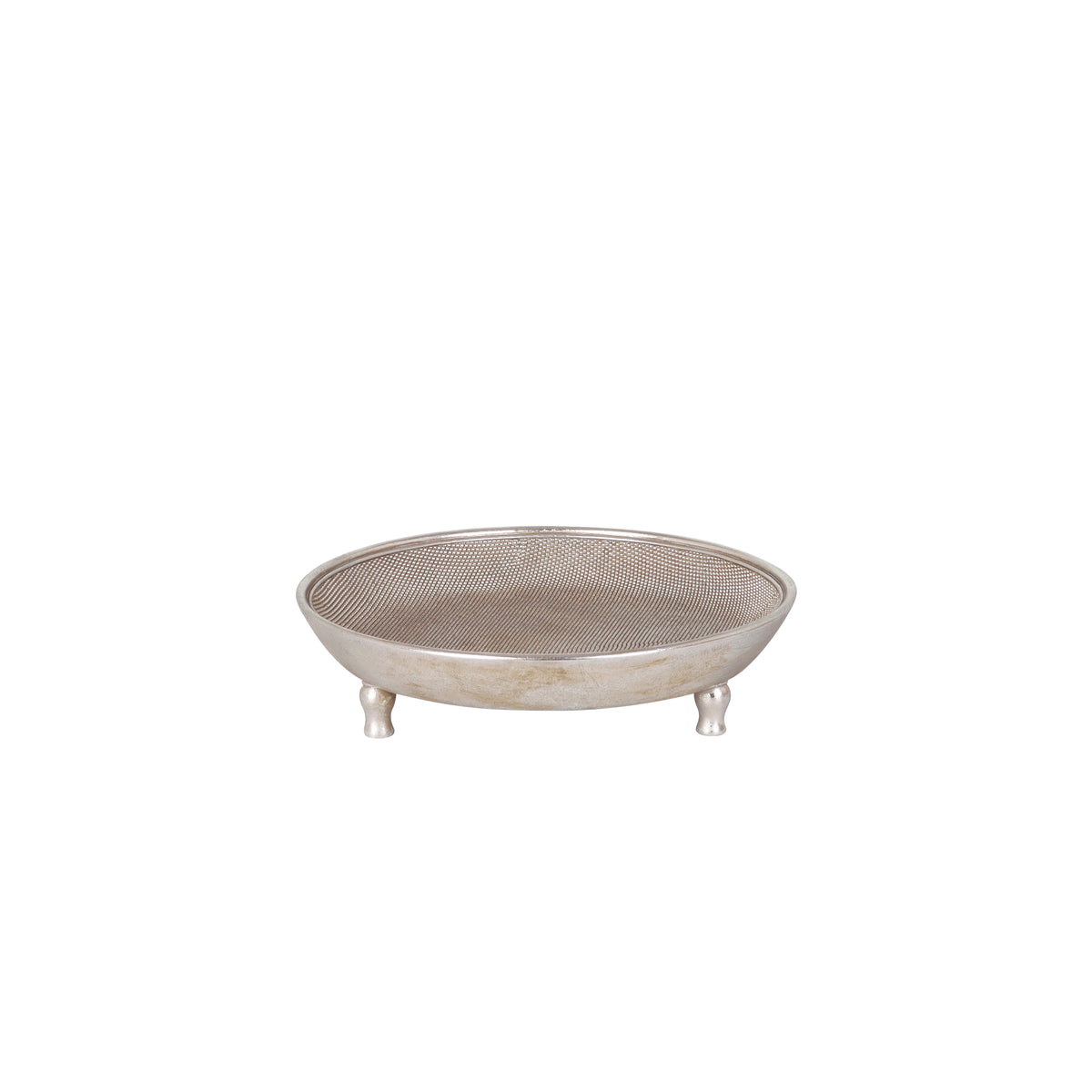 Safari Round Silver Tray | Vinoti Living