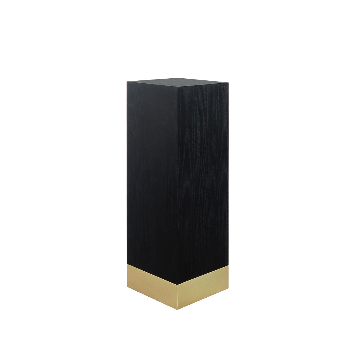 Wood Pedestal with Gold Paint Base | Vinoti Living
