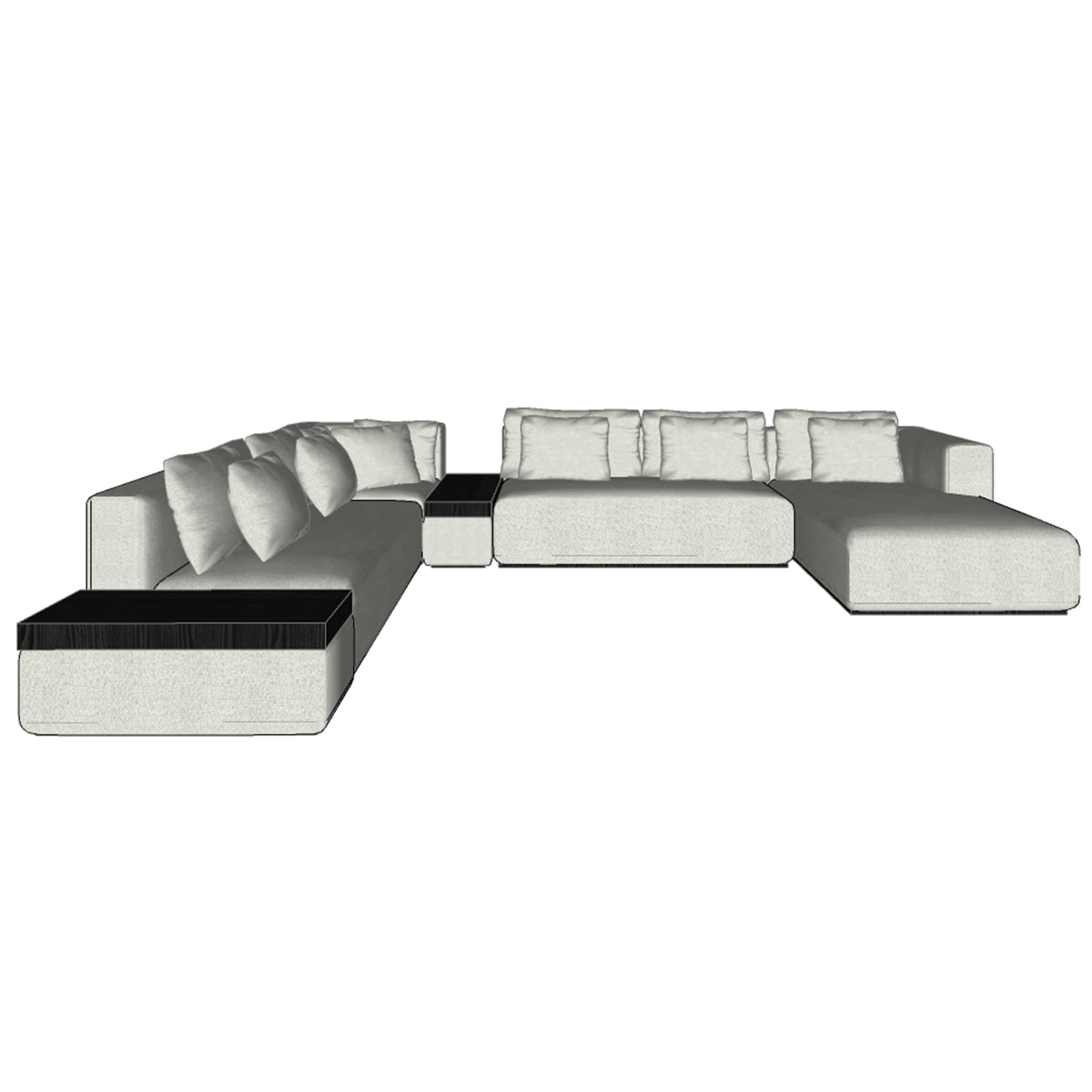 Milan U-Shape Sofa - Sectional Sofa | Vinoti Living