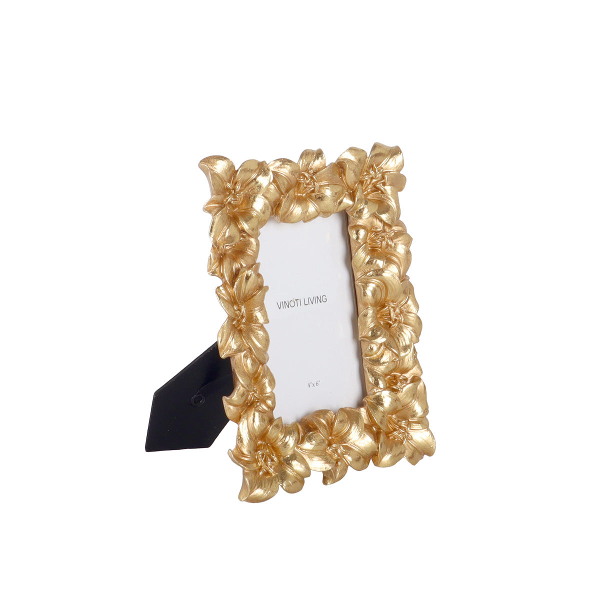 Alexandria Hibiscus Gold Photo Frame 4x6 - Accessories | Vinoti Living