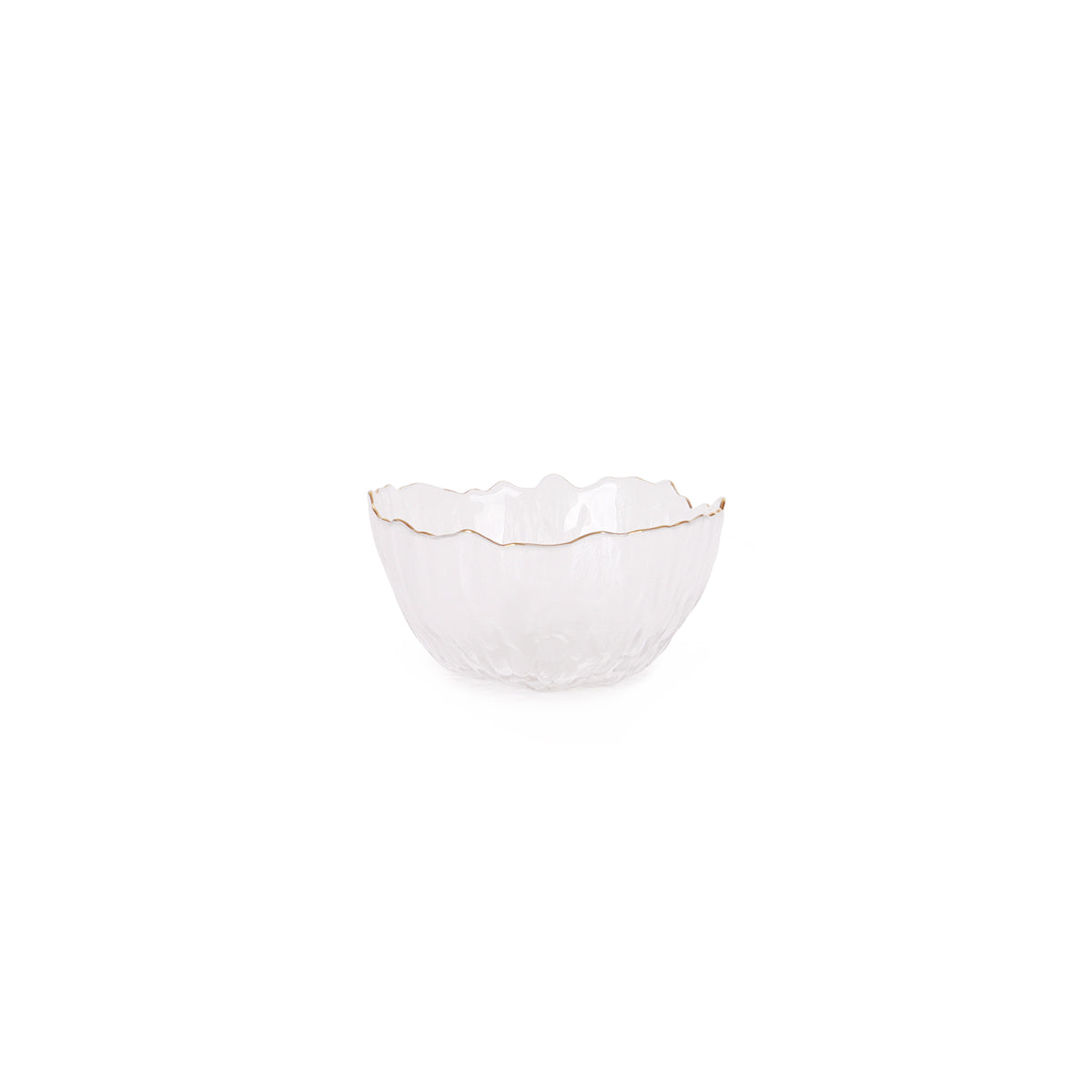 Elegance Gold Rim Bowl - Medium - Vases & Centerpieces | Vinoti Living