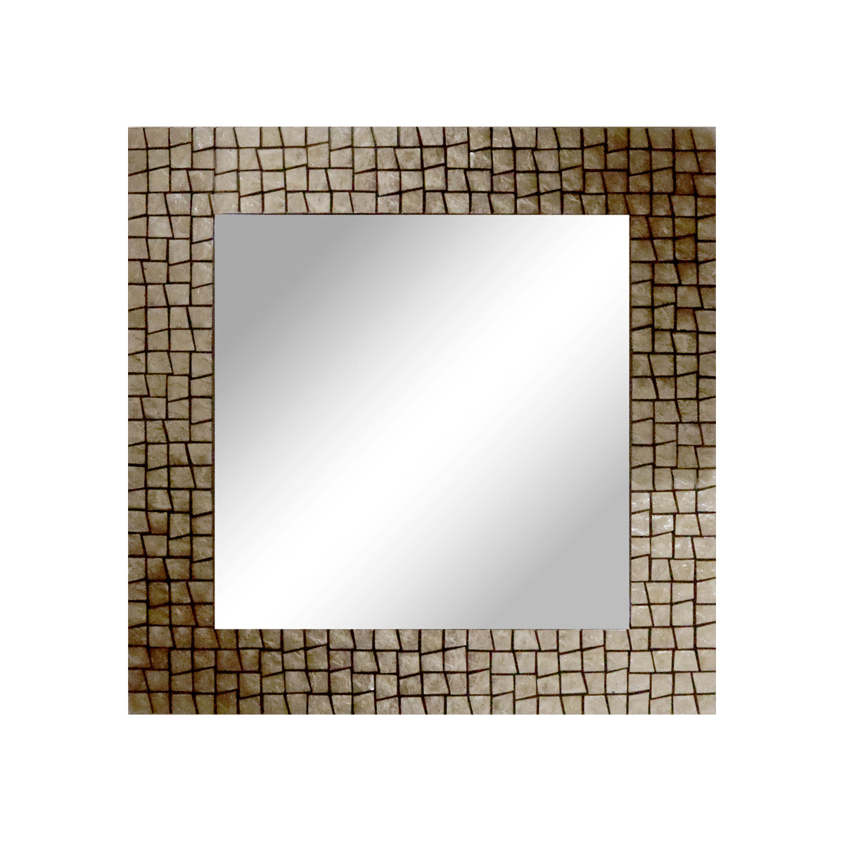 Bunaken Square Seashell Mirror